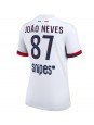 Paris Saint-Germain Joao Neves #87 Vieraspaita Naisten 2025-26 Lyhythihainen Paris Saint-Germain Joao Neves #87 Vieraspaita Naisten 2025-26 Lyhythihainen